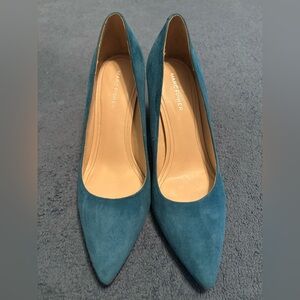 Marc Fisher Teal Suede Heels